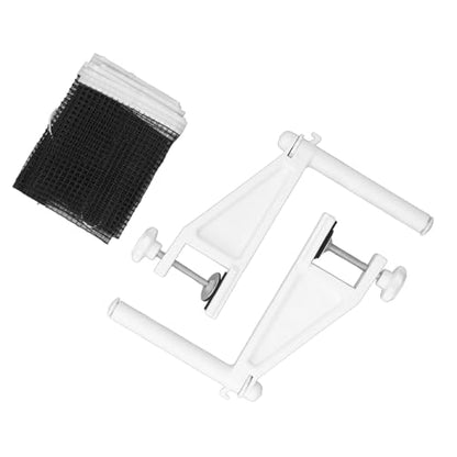 Table Tennis Net and Post Set, Portable Folding Adjustable Table Tennis Net with Screw On Clamp, Durable Plastic Mesh for Indoor Outdoor Play