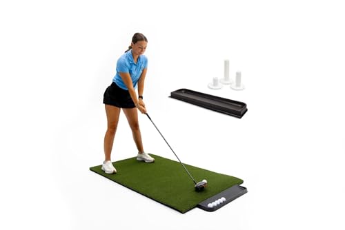Dura-Pro Premium Turf Indoor/Outdoor Golf Mat. Bonus Tray + 3 Tees - style: Commercial 3'x5'-30mm Thickness
