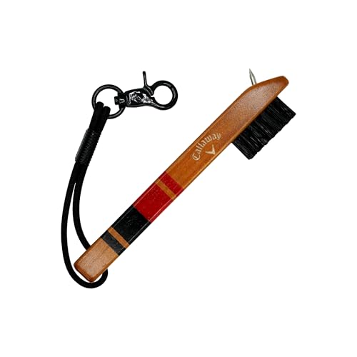 Callaway Heritage Wood Golf Club Brush with Groove Cleaner - color: Black/Red