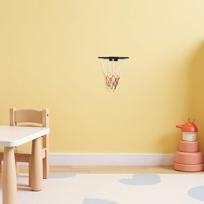1 Set 9.8inch Basketball Rim - Replacement Breakaway Wall-Mounted Basketball Net with Hoop - Indoor Sport Goal Over The Door for Indoor Outdoor Playroom Or Living Room
