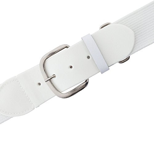 Champion Sports Baseball & Softball Belt – Stretch Fit Uniform Belt for Youth & Adult Players, Multiple Colors - color: White, size: Youth (18-32 Inches)