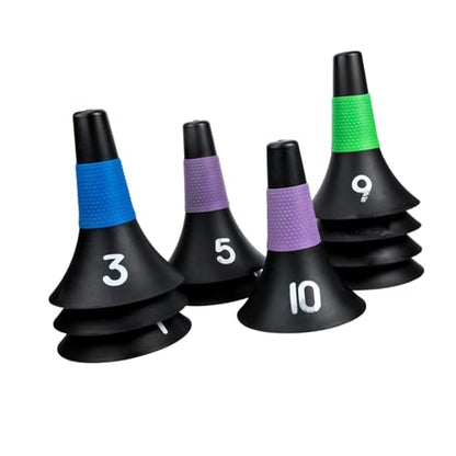 STOBOK 10pcs Horns Shaped Athletic Cones for Football Training Creative Sport Disc Marker Cones for Drills Durable Sign Barrels for Sports Practice and Coaching