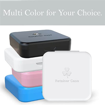 Retainer Case, ARGOMAX Aligner Case, Braces Box, 2 Piece Orthodontic Box (White). - color: White