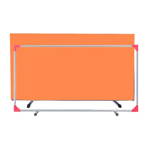 The Movable Ping Pong Ball Baffle,Portable Table Tennis Baffle, Foldable Ping Pong Fence Surround Block, Galvanized Steel Frame, for Easy Setup，（Orange，2 Pieces） - color: Orange, size: 2 pieces
