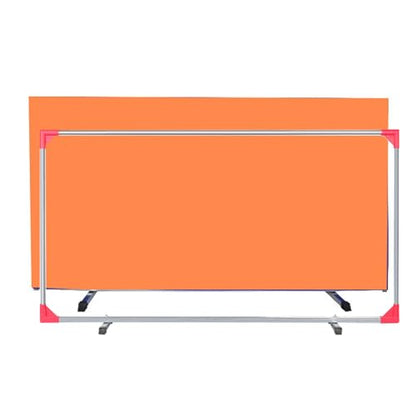 The Movable Ping Pong Ball Baffle,Portable Table Tennis Baffle, Foldable Ping Pong Fence Surround Block, Galvanized Steel Frame, for Easy Setup，（Orange，4 Pieces）