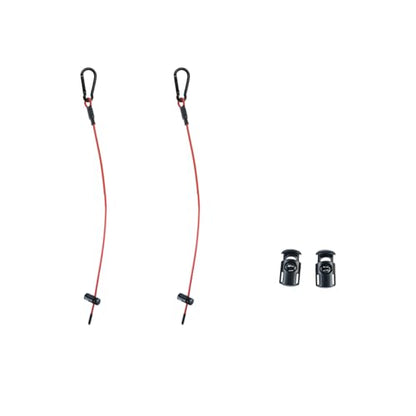 Pickleball Ball String Holder Accessories for Storage Bags, Up to 3 Official Balls, Short one Red Cable, Easy to Carry, Set of 2