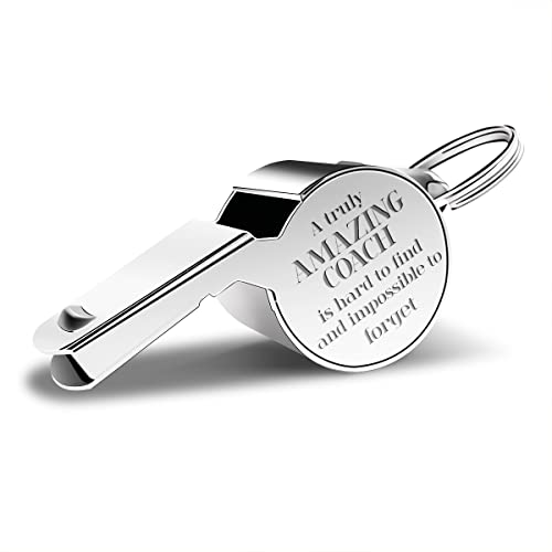 Whistles With Lanyard, Coach Whistle, Football Gifts, Soccer Hockey Basketball Volleyball Baseball Coach Gifts for Men Women Teacher, Thank You Cheer Coach Gift Truly Amazing Coach is Hard to Find