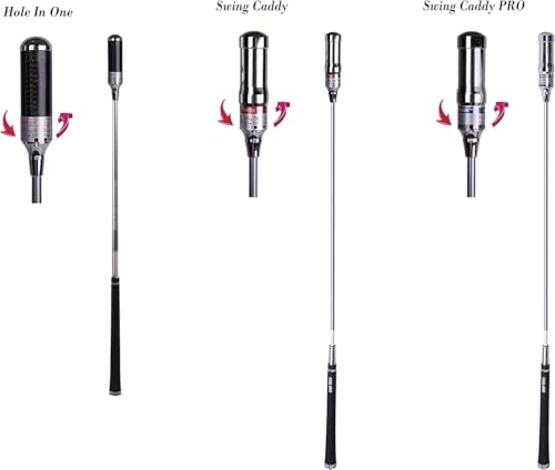 Swing Caddy PRO: Golf Swing Trainer Patented for Distance, Rhythm, Tempo, Accuracy & Warmup