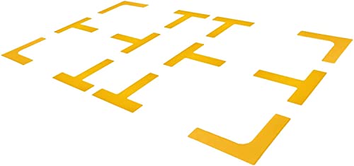 Court Lines Marker Kit Throw Down Markers Create Your Own Mini Pickleball Tennis Court (Yellow T L Shape)