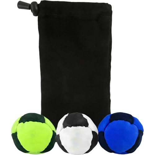 Footbag Hacky for Adults 6cm / 2.37" Plush Soft Soccer Balls - Safe Indoor & Outdoor Play - Super Quiet Stuffed Kickball for Home & Garden (No Hard Plastic) - color: #A01