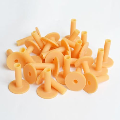 2 PCS Rubber Golf Tees – Durable and Sturdy, Ideal for Golf Courses and Driving Ranges - color: Yellow, size: 60mm