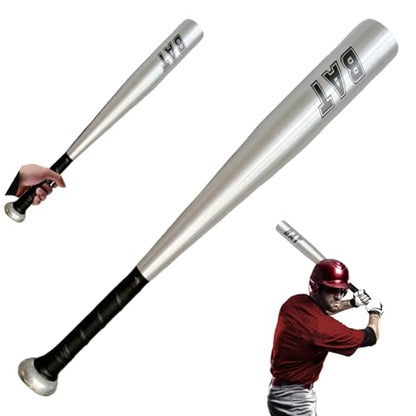 Aluminum Baseball Bats for Kids & Adults 20 Inch Metal Baseball Bat with Wrapped Handle Replacement Lightweight Equipment for Training, Silver