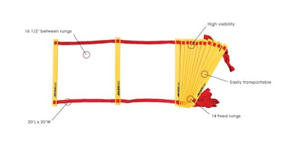 Kwik Goal Agility Ladder, 20-Feet L x 20-Feet W