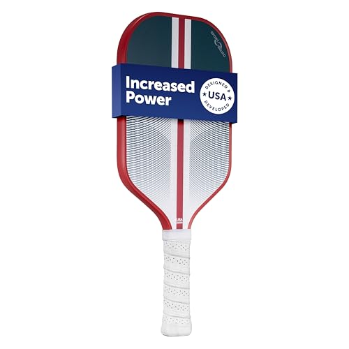 Sport Squad Pickleball Paddles Set of 2 and Single Paddles - Lightweight, Durable & High-Performance Playability - Enhanced Grip & Power - USA Team-Developed Rackets, Sets & Accessories for All Levels - color: Single | Power Paddle | Blue