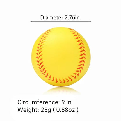 12 Pack Foam Baseballs Softballs Foam Training Ball for Kids Beginners, 9 inch Practice Baseballs Tballs, Safe Throwing, Catching and Batting Practice