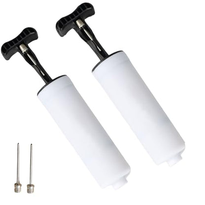 Portable Handheld Ball Pump, 2 Pack Manual Inflator for Basketball, Football, Soccer, Beach Balls & Inflatables, Party Balloons & Inflatables， Outdoor & Holiday Balloon Decorations