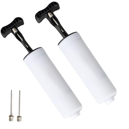 Portable Handheld Ball Pump, 2 Pack Manual Inflator for Basketball, Football, Soccer, Beach Balls & Inflatables, Party Balloons & Inflatables， Outdoor & Holiday Balloon Decorations