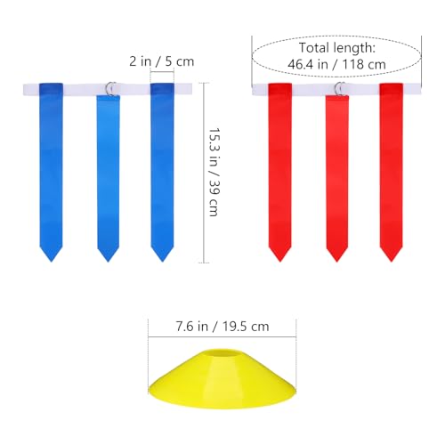HANABASS Football Flags Set for Boys and Girls Adults 16 Piece Training Kit Belts Cones Equipment