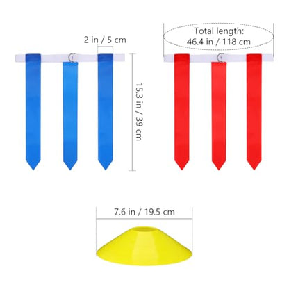 HANABASS Football Flags Set for Boys and Girls Adults 16 Piece Training Kit Belts Cones Equipment