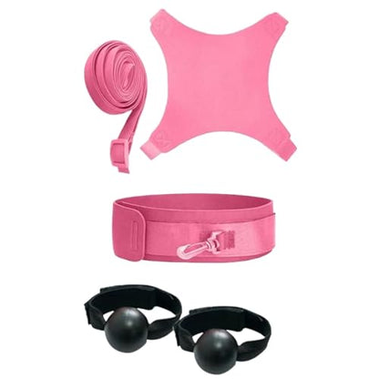1/6set Elasticity Volleyball Training Kit Adjustable Soccer Aid Spike Trainer Creativity Improves Dribbling Skills - color: Pink, size: 1set