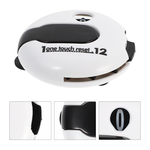 Golf Score Counter Clip, Portable Stroke Tally Clicker with White Sturdy Clip, Golf Scoring Device for Outdoor Use and Training