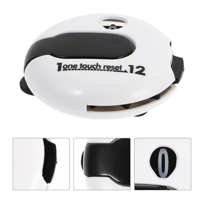 Golf Score Counter Clip, Portable Stroke Tally Clicker with White Sturdy Clip, Golf Scoring Device for Outdoor Use and Training