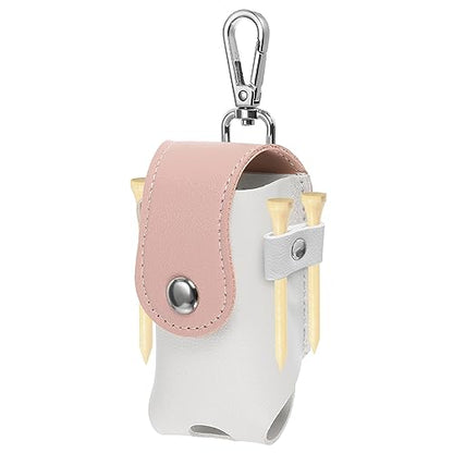 PATIKIL Golf Ball Waist Bag, Golf Ball Carry Pouch with Tee Holder, Buckle, Clip for Women Men Belt Golf Storage - color: Pink