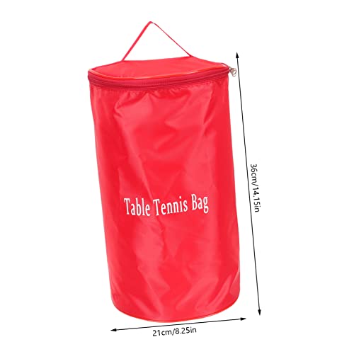 POPETPOP Portable Pingpong Ball Holder Bag Zipper Sports Balls Organizer Sturdy Nylon Carrying Case for Table Tennis Easy to Carry for Players