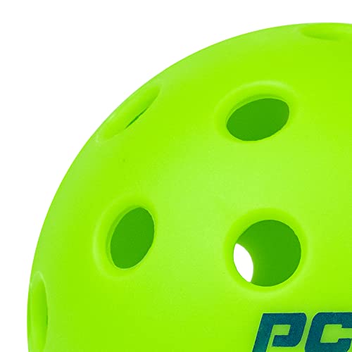 PCKL Optic Speed Pickleball Balls | Choose Indoor or Outdoor Pickleballs | USAPA Tournament Aproved | 4 Pack Crack-Resistant - style: Outdoor Green