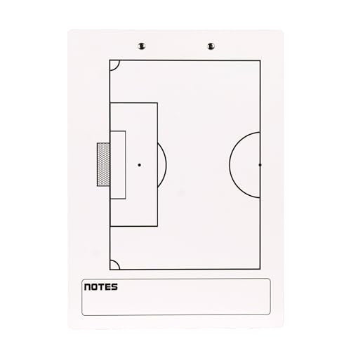 Soccer White Dry Erase Coaches Clipboard | Double-Side Soccer Coaching Whiteboard with Marker