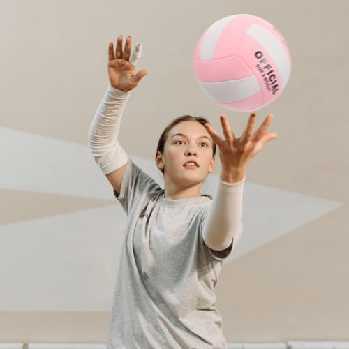 Sosoport Volleyball Official Size 5 PU Leather Soft Volleyballs Outdoor Indoor Volleyballs Backyard Beach Sports Training Game