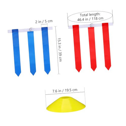 16Pcs Flag Football Set Durable Belts Cones for Youth Adult Training Includes Storage Bag for Team Activities