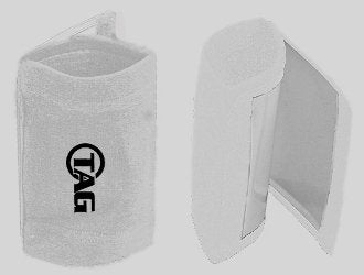 TAG Youth Wrist Coach 1 Pack, Triple Window Size 4" x 3", Baseball Softball Football Play Coach Playbook Quarterback Wristband, White