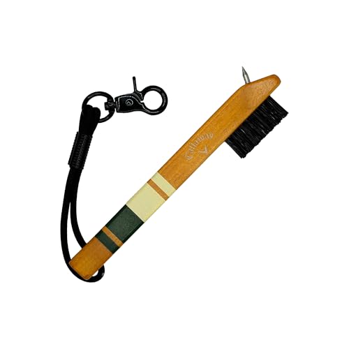 Callaway Heritage Wood Golf Club Brush with Groove Cleaner - color: Green/Ivory