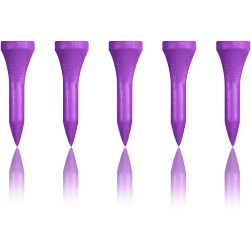 Wooden Golf Tees 3-1/4", 2-3/4", 1-1/2" Available,100 Count (Natural Color, White, Black, Blue, Red, Pink) - color: Purple, size: 1 1/2 inch