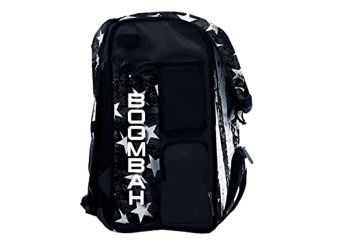 Boombah Mini Superpack Youth Bat Pack: USA Stars & Stripes Black Ops Black & White, Baseball & Softball Bag with 2 Bat Sleeves and Shoe Compartment