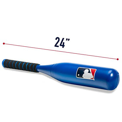 Franklin Sports MLB Jumbo Kids Plastic Baseball Bat - Backyard Bat with Large Barrel for Toddlers - Fat Plastic Bat - color: Blue
