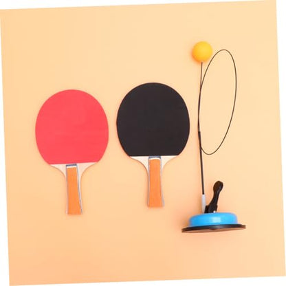 Healeved Table Tennis Trainer with Stable Suction Base and Elastic Shaft, Blue Ping Pong Practice Set for Home Fitness and Self Training