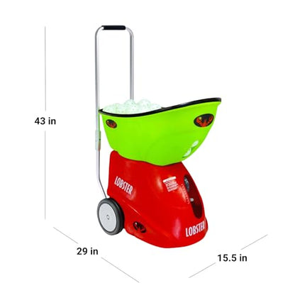 Lobster Sports Pickleball Machine – Full-Featured – Adjustable Topspin, Backspin, & Lobs, Random Oscillation, Ball Speed (20-60MPH), Lightweight & Portable, Holds 125 Balls, with Multi-Function Remote - style: The Pickle Champion