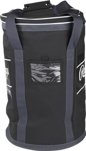 Rawlings | Soft Sided Ball Bucket Bag | Baseball/Softball | Multiple Options - color: 6 Dz. - Black/Grey