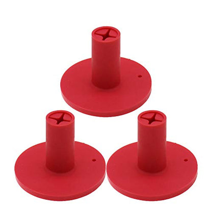 Golf Rubber Tee Holder Set for Golf Driving Range Tee Practice Tool Pack of 3 - color: Red