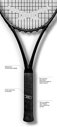 OEHMS Pro Leather Tennis Grip | Black | Adhesive Replacement Grip | Made in Germany
