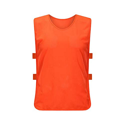 Pinnies Adult Football Jersey, Adjustable Mesh Soccer Jersey - color: Orange, size: Medium