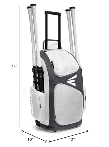 Easton | TRAVELER STAND-UP Wheeled Equipment Bag | Baseball & Softball | Multiple Colors - color: White