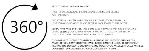 Junior Home Run Trainer, Baseball and Softball Hitting Practice Trainer for Kids Ages 5 to 7. Lightweight Stationary Indoor/Outdoor Batting Trainer with Adjustable Height Ball by Fielder's Dome Mats