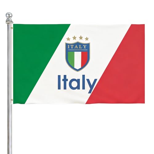 Italy Sports Soccer Football Flag Sports Fans Supporters Flags for Garden Yard Outdoor Decoration Banner 5x3ft - color: Italy