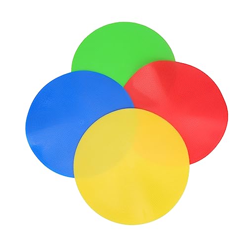 4 Pcs Round Soccer Marker Durable Training Markers for Football Basketball and Agility Drills Bright Colors Yellow Red Blue Use