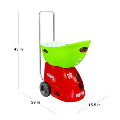 Lobster Sports Pickleball Machine – Full-Featured – Adjustable Topspin, Backspin, & Lobs, Random Oscillation, Ball Speed (20-60MPH), Lightweight & Portable, Holds 125 Balls, with Multi-Function Remote - style: The Pickle