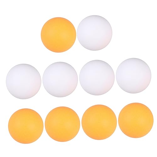 BESPORTBLE 10pcs Table Tennis for Outdoor and Home Sports Includes Yellow and White for Beginners and Pong Games