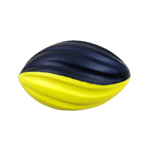 Durability PU Slow Bounce Football Light Weight Rebounds Ball Safe for Team Play Safe - color: Yellow and Black
